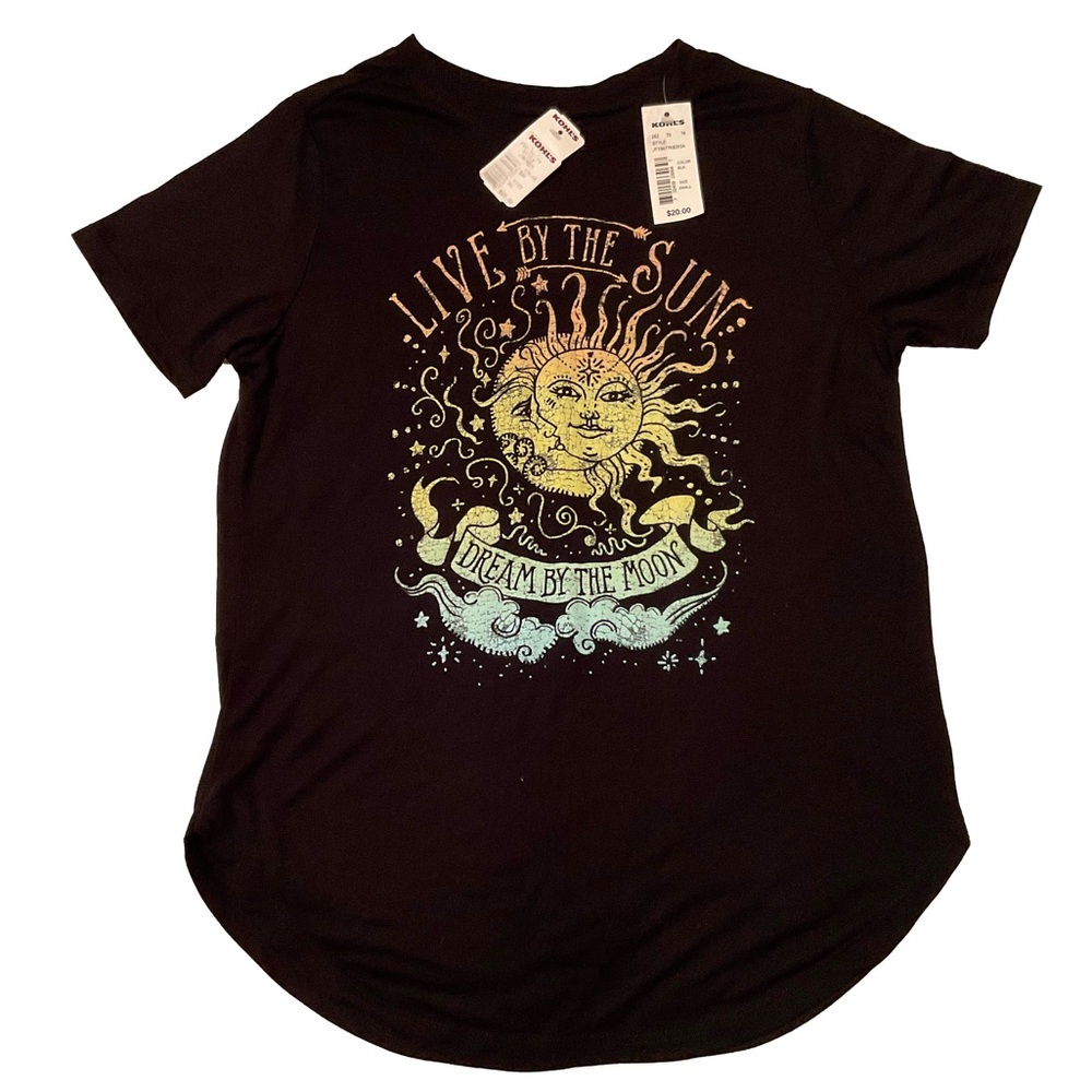 Modern Lux “Live By The Sun Dream By The Moon” Women’s T-Shirt New With Tags